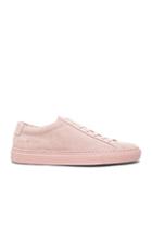 Common Projects Leather Original Achilles Low Suede In Pink