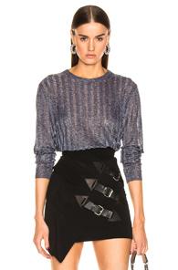 Michelle Mason Long Sleeve Pullover Sweater In Gray