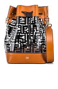 Fendi Mon Tresor Logo Crossbody Bag In Abstract,black,neutral,brown