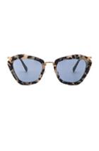 Miu Miu Cat Eye Sunglasses In Neutrals,animal Print