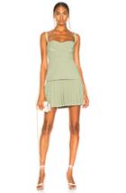 Dion Lee Buster Pleated Mini Dress In Green