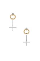 Alexander Wang Cross Earrings In Metallics