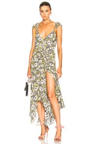Veronica Beard Martine Dress In Yellow,foral,abstract,white
