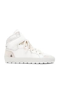 Isabel Marant Etoile Bessy Hip Hop Leather Sneakers In White