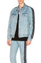 Marcelo Burlon X Kappa Denim Jacket In Blue