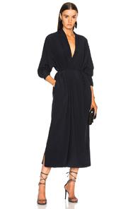 Stella Mccartney Maxi Wrap Dress In Blue