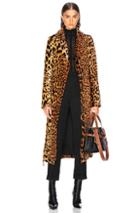 Victoria Beckham Tiger Chenille Jacquard Split Sleeve Fitted Coat In Animal Print,orange