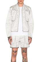 Calvin Klein Collection Kloten Cargo Bomber Jacket In Gray