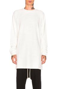 Drkshdw By Rick Owens Baseball Tee In Neutral,white