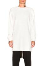 Drkshdw By Rick Owens Baseball Tee In Neutral,white