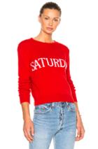 Alberta Ferretti Saturday Crewneck Sweater In Red
