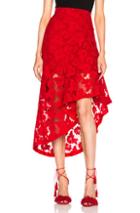 Nicholas Frill Panel Skirt In Red