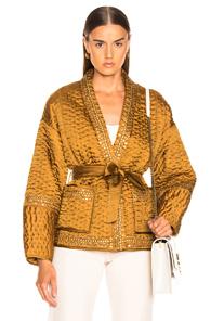 Ulla Johnson Sachi Jacket In Metallic,brown