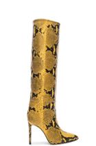 Paris Texas Stiletto Knee High Boot In Animal Print,yellow