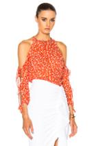 Veronica Beard Flynn Bow Blouse In Red,floral