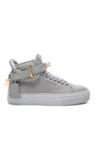 Buscemi 100mm Leather Sneakers In Gray