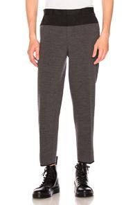 Kolor Contrast Waistband Trousers In Black,gray