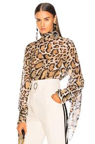 Petar Petrov Erna Printed Blouse In Animal Print,neutral