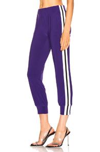 Norma Kamali Side Stripe Jog Pant In Purple,stripes
