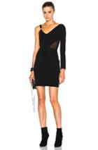 Versus One Sleeve Mini Dress In Black