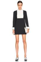 Red Valentino Ruffle Collar Dress In Black