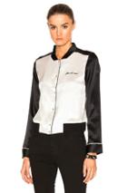 Fleur Du Mal Pj Bomber Jacket In White