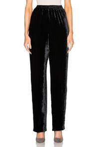 Stella Mccartney Silk Mix Fluid Velvet Trousers In Black