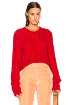 Sies Marjan Britta Cable Knit Sweater In Red