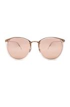 Linda Farrow Rounded Sunglasses In Metallics,pink