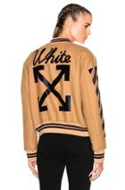 Off-white Varsity Bomber In Neutrals