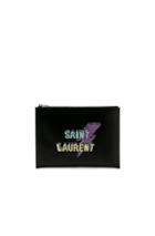 Saint Laurent Lightening Tablet Sleeve In Black