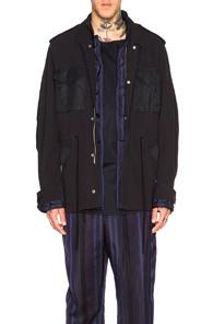 3.1 Phillip Lim Tromp Loeil Collar Parka In Blue