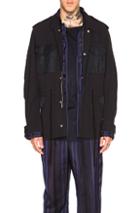 3.1 Phillip Lim Tromp Loeil Collar Parka In Blue