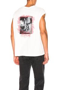 Adaptation Sleeveless Graphic Tee In White