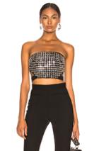 David Koma Metal Disc Bustier In Black,metallics