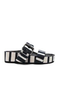 Rag & Bone Canvas Evin Slides In Stripes,blue