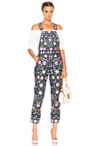 Needle & Thread Flower Foliage Overalls In Blue