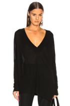 Sally Lapointe Cashmere Silk Asymmetrical Sweater In Black