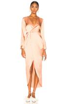 Fleur Du Mal Silk Wrap Dress In Pink