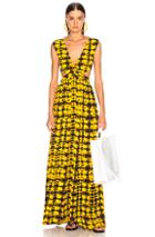 Proenza Schouler Tie Dye Maxi Dress In Ombre & Tie Dye,yellow