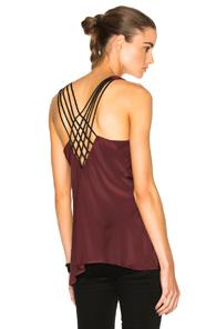 Calvin Rucker Slip Away Top In Red,purple