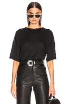 The Range Shadow Linen Rib Weekend Tee In Black