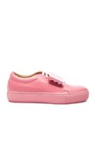 Acne Studios Leather Adriana Turnup Sneakers In Pink