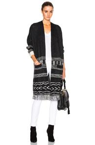 Lemlem Dilla Cardigan In Gray,geometric Print
