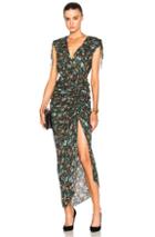 Veronica Beard Teagan Ruched Dress In Black,floral