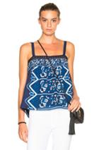 Sea Embroidered Tank Top In Blue,floral