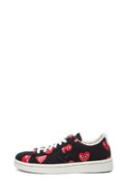 Comme Des Garcons Play Low Top Convas Sneakers In Black,red