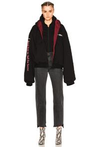 Vetements Reversible Hoodie Total Fucking Darkness In Black,red