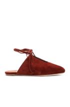 Rosetta Getty Lace Up Mules In Red,brown