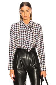 Equipment Luis Blouse In Checkered & Plaid,black,red,white